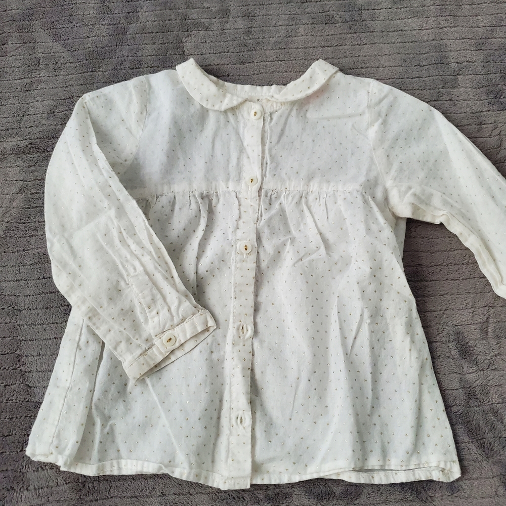 Zara Babygirls button down shirt size 18/24 months